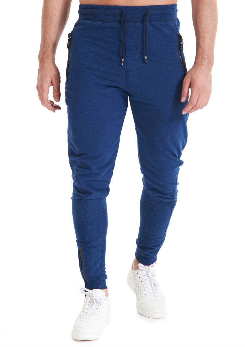 D.Blue Jogger Zipper Pockets For Him